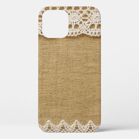 レースの付いたバーラップ Case-Mate iPhoneケース (裏面)