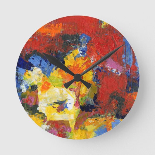 レースの日 ラウンド壁時計 (正面)