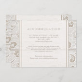 レースの木の素朴なカントリーウェディングの宿泊施設 エンクロージャーカード (正面/裏面)