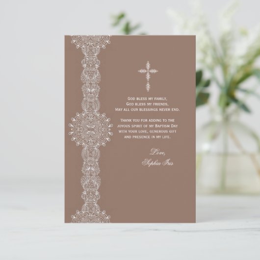 レースの柱はノート感謝していしています サンキューカード (スタンド正面)