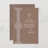 レースの柱はノート感謝していしています サンキューカード (正面/裏面)