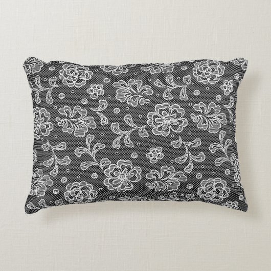 レースの生地パターン1 アクセントクッション (正面)