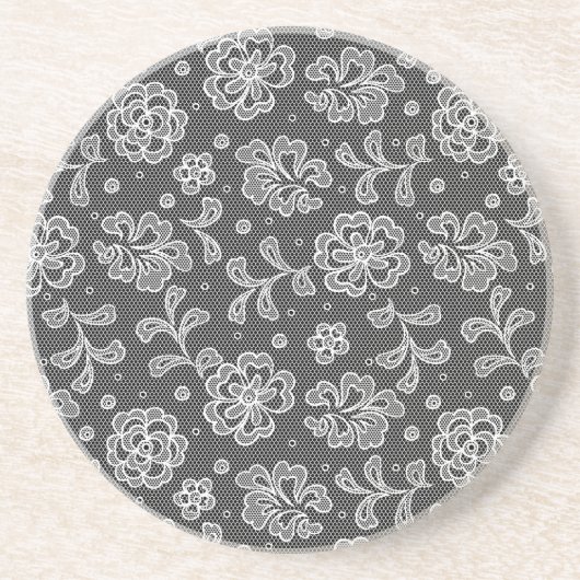 レースの生地パターン1 コースター (正面)