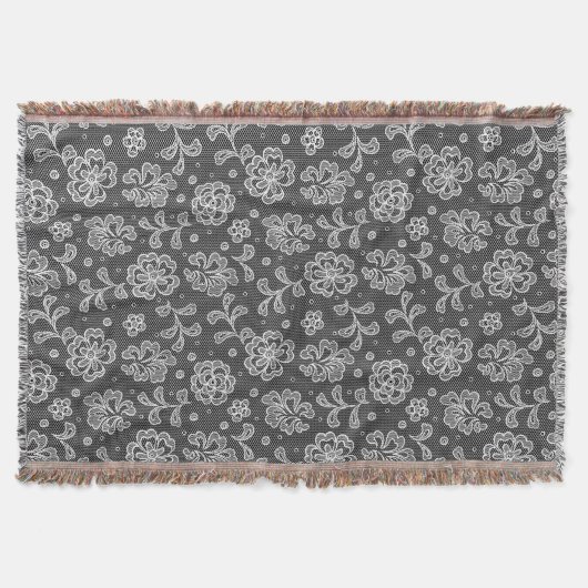 レースの生地パターン1 スローブランケット (正面)