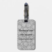 レースの生地パターン1 ラゲッジタグ (裏面縦)