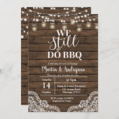 レースの結婚記念日 私たちはまだ結婚記念日を祝う 招待状 (正面/裏面)