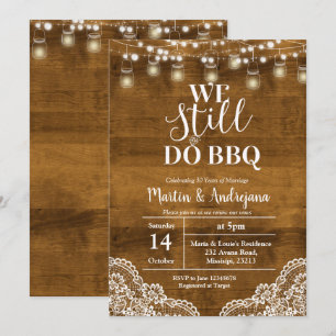 レースの結婚記念日 BBQもまだやります 招待状