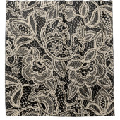 レースの継ぎ目のない模様 シャワーカーテン (正面)