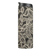 レースの継ぎ目のない模様 タンブラー (回転右)