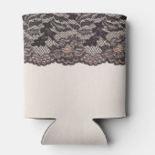 レースの背景を持つテキスタイルテクスチャ。 缶クーラー (裏面)