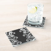 レースの背景1 ガラスコースター (アングル)