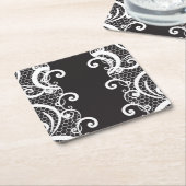 レースの背景1 スクエアペーパーコースター (アングル)