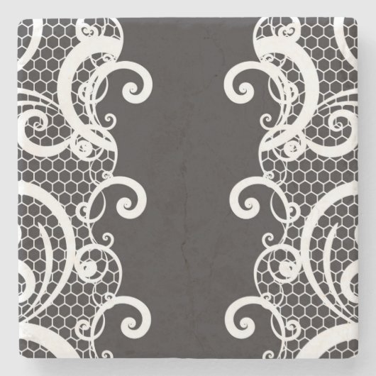 レースの背景1 ストーンコースター (正面)