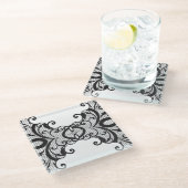 レースの背景2 ガラスコースター (アングル)