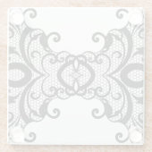 レースの背景2 ガラスコースター (裏面)