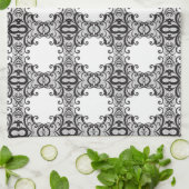 レースの背景2 キッチンタオル (折り畳み)