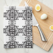 レースの背景2 キッチンタオル (四つ折り)