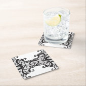 レースの背景2 スクエアペーパーコースター (インサイチュ)