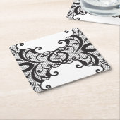 レースの背景2 スクエアペーパーコースター (アングル)