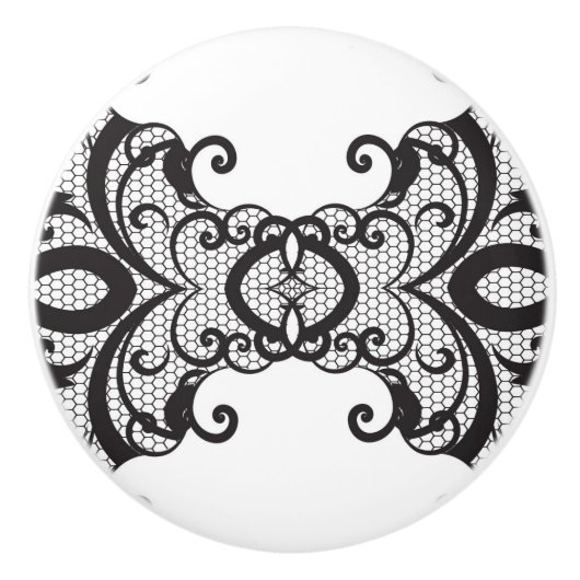 レースの背景2 セラミックノブ (正面)