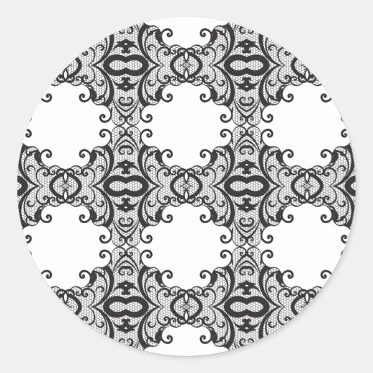 レースの背景2 ラウンドシール (正面)