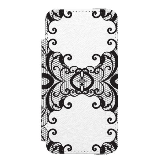 レースの背景2 INCIPIO iPhoneウォレットケース (フォリオ 正面)