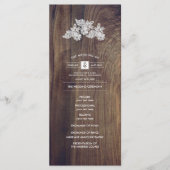 レースの花 | 古材のウエディングプログラム プログラム (正面)