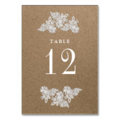 レースの花 | Kraft紙テーブル番号カード テーブルナンバー (裏面)
