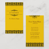 レースの華美なダマスク織の名刺のデザイン 名刺 (正面/裏面)