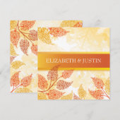 レースの葉の落ちる結婚式の招待状 招待状 (正面/裏面)
