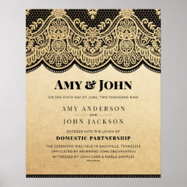 レースの証結婚券 ポスター