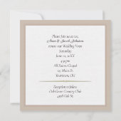 レースの誓いの更新に結婚対するサテン弓 招待状 (裏面)