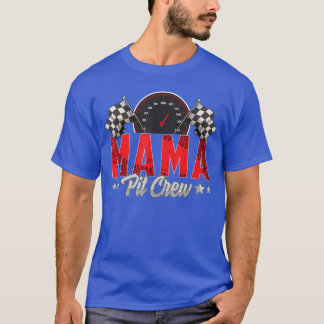 レースの誕生日パーティー レーシングファミリー ママ ピットクルー Tシャツ