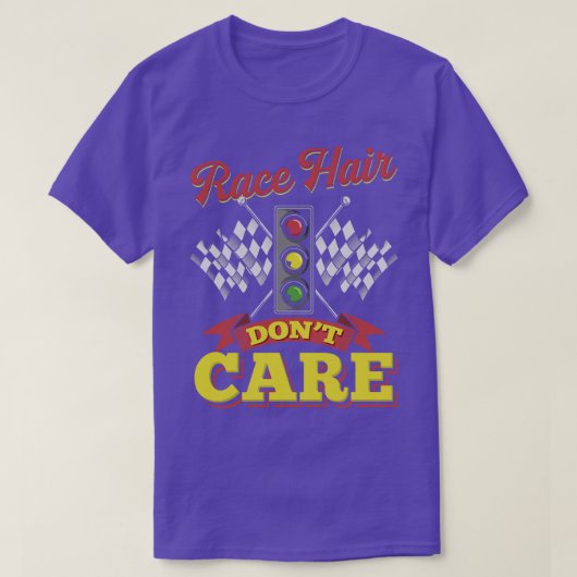 レースの髪は気におもしろいギフトを避ける Tシャツ (デザイン正面)