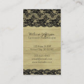 レースの黒い美容師の美容師のヴィンテージのせん断 名刺 (裏面)