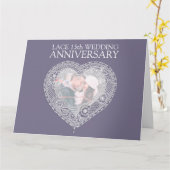 レースの13周年結婚記念日オーバーサイズ カード (黄色い花)