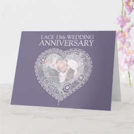 レースの13周年結婚記念日オーバーサイズ カード