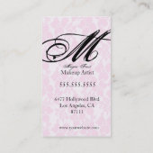 レースはあなたのモノグラムをカスタマイズ 名刺 (裏面)