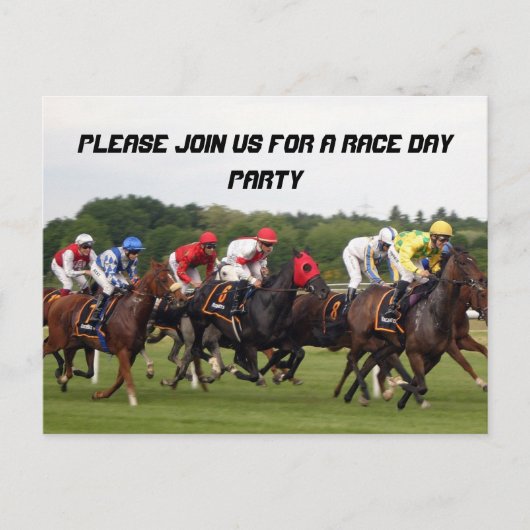 レースはポストカードパーティの招待状 案内ポストカード (正面)
