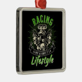 レースは趣味じゃないライフスタイル メタルオーナメント (右)