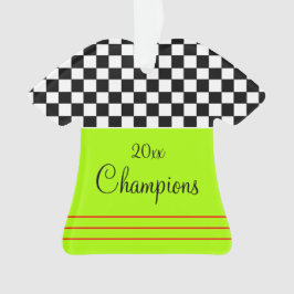 レースをテーマにした白黒 オーナメント