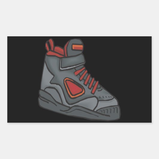 レースを上げる 長方形シール (正面)