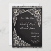 レースを思い出す結婚日 招待状 (正面)