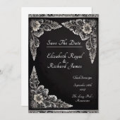 レースを思い出す結婚日 招待状 (正面/裏面)