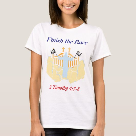 レースを終了 Tシャツ (正面)