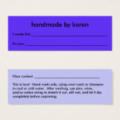 レースアイテムのギフトラベル (正面&裏面)