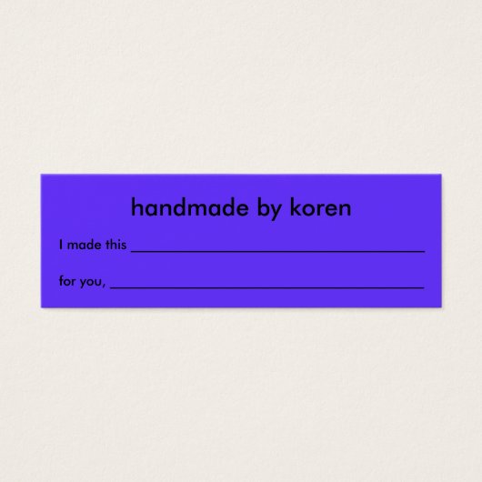 レースアイテムのギフトラベル (正面)