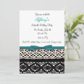 レースアクアダマスクSweet sixteenパーティの招待状 招待状 (スタンド正面)