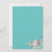 レースアクアビーチ結婚式 招待状 (裏面)