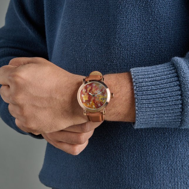 レースアゲ熱狂するートパターン 腕時計 (手首)